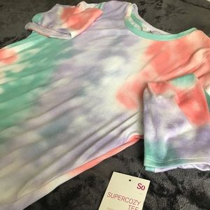Tie dye cropped sweater
